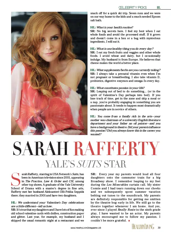 CelebPicks - SARAH RAFFERTY
